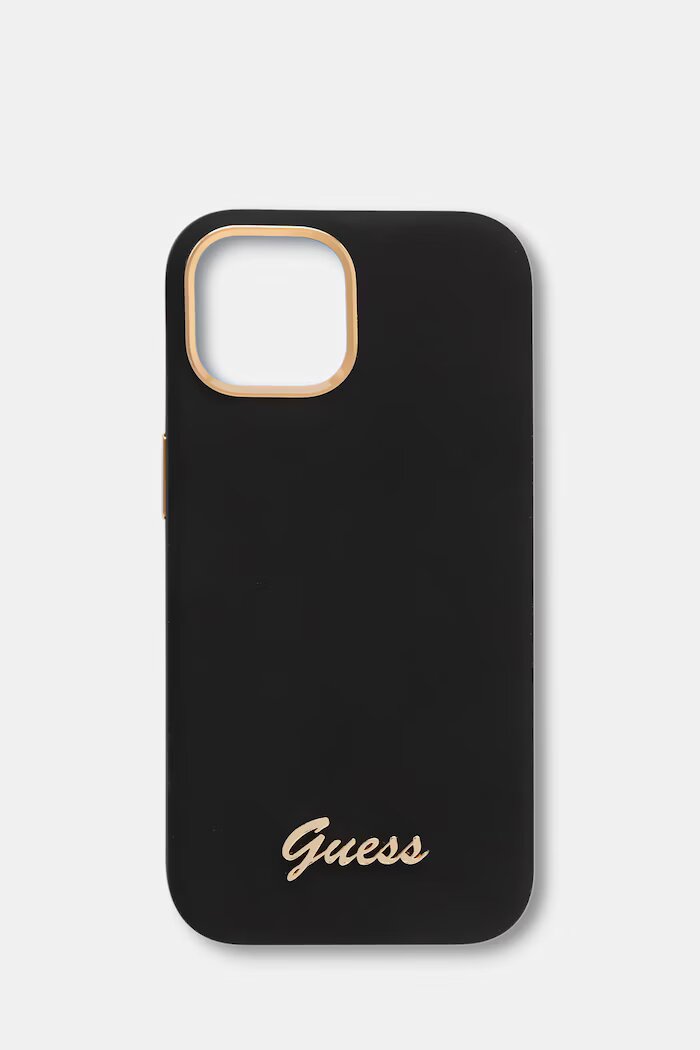 GUESS кейс за телефон iPhone 15 / 14 / 13 черен GUHCP15SSMBSLK