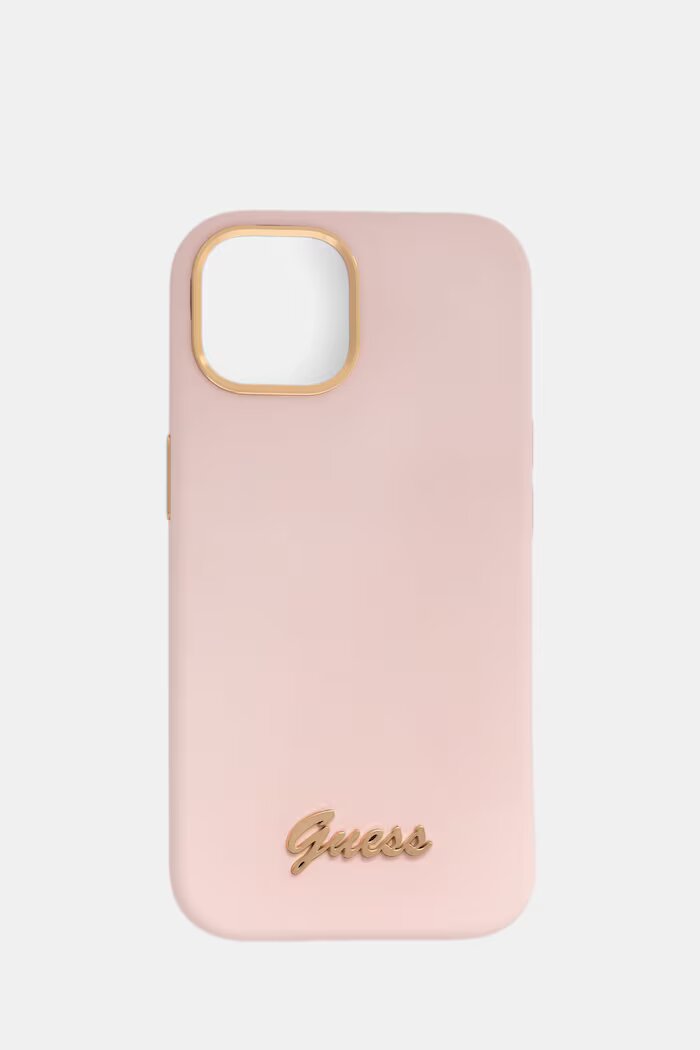 GUESS кейс за телефон iPhone 15 / 14 / 13 розов GUHCP15SSMBSLP
