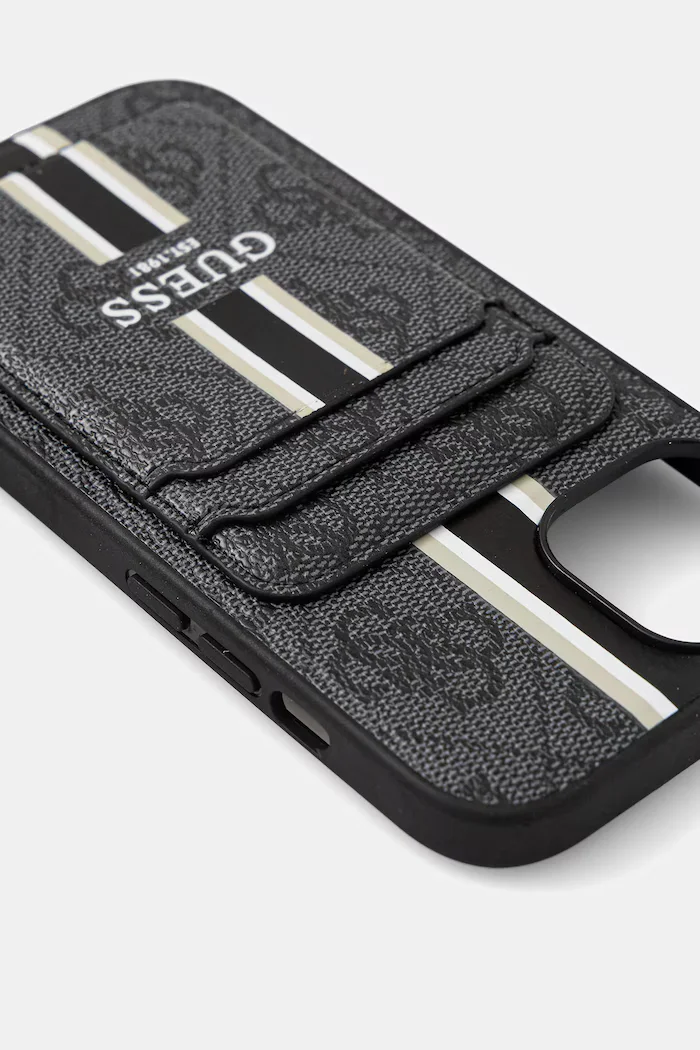 GUESS Кейс за телефон iPhone 15 в черно GUBPHCP15SP4RPSK