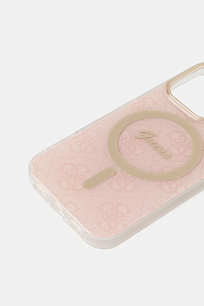 GUESS Кейс за телефон iPhone 16 Pro 6.3" в розово GUHMP16LH4STP