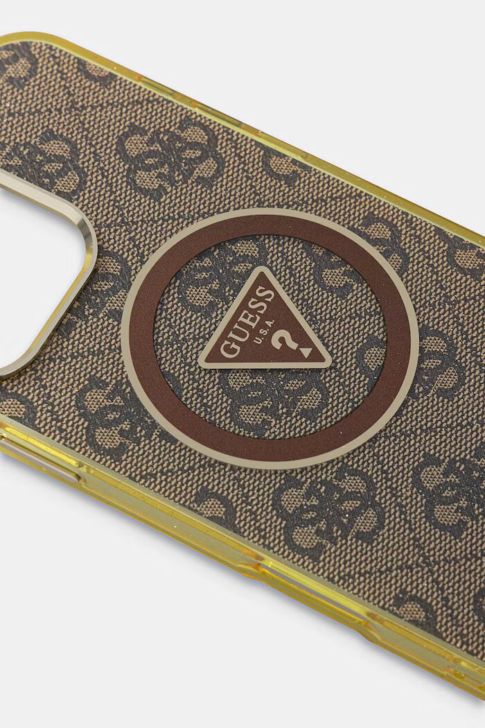 GUESS кейс за телефон iPhone 16 Pro Max кафяв GUHMP16XHG4PRTGW