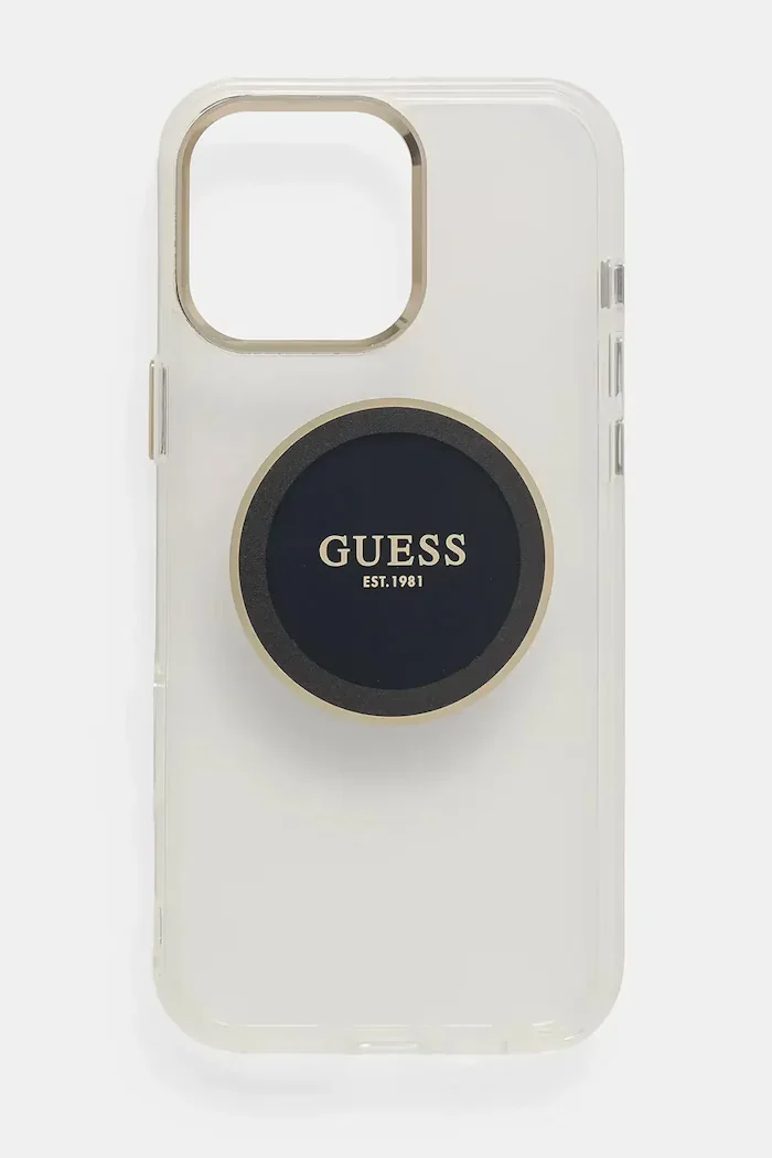 GUESS Кейс за телефон iPhone 16 Pro Max в черно GUHMP16XHTDRCEDK