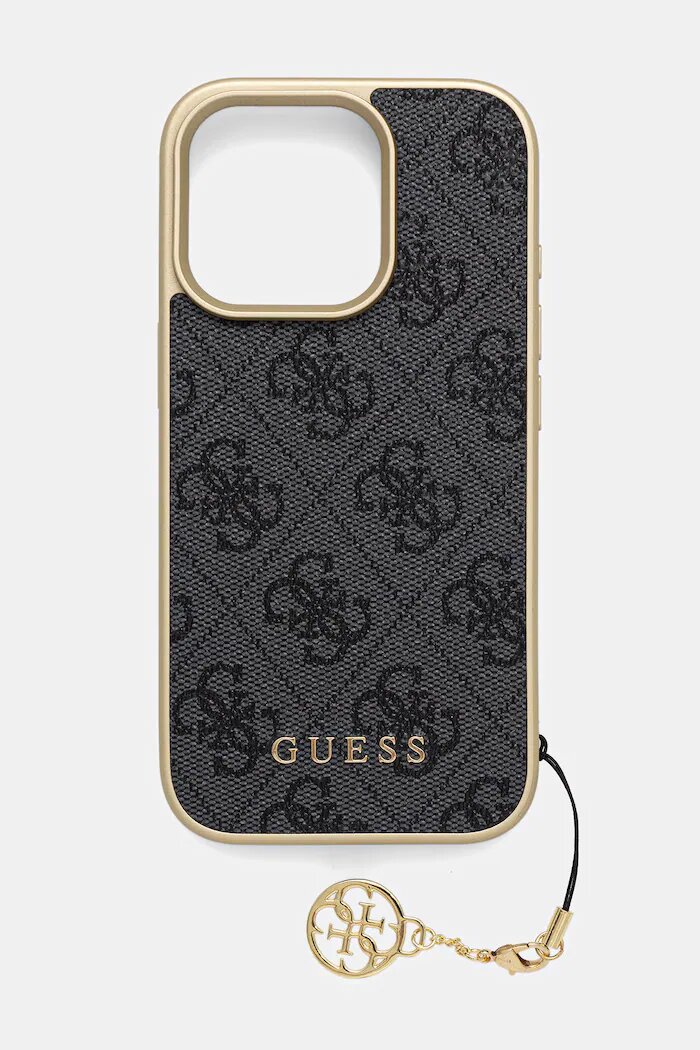 GUESS кейс за телефон iPhone 16 Pro тъмносин GUHCP16LGF4GGR