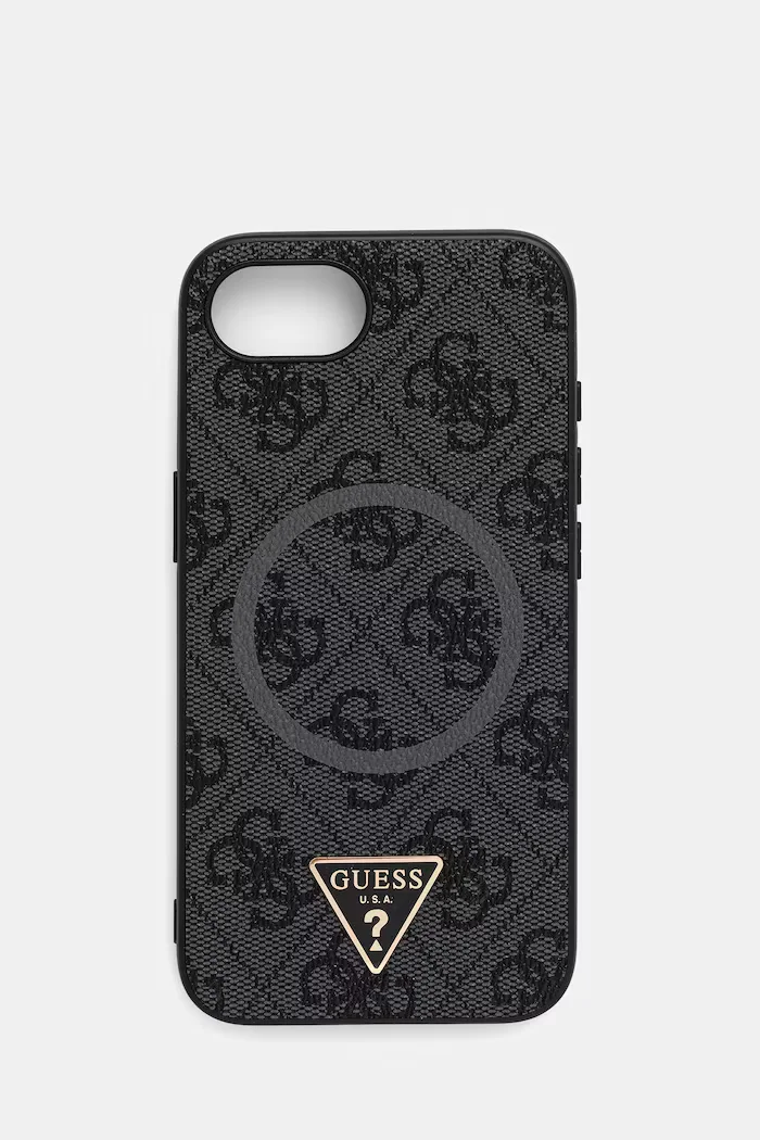 GUESS Кейс за телефон iPhone 16e в черно GUHMPSE4P4TDPK