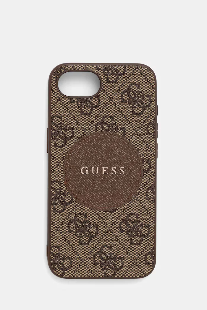 GUESS Кейс за телефон iPhone 16e в кафяво GUHMPSE4P4PGRSGW