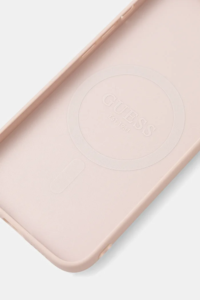 GUESS Кейс за телефон iPhone 16e в розово GUHMPSE4P4SM4MP