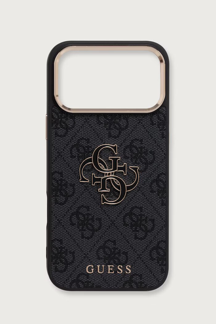GUESS кейс за телефон iPhone 17/18 Pro Max черен GUHCP18X6P4SRMLK