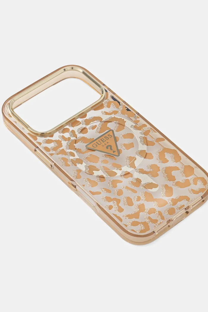 GUESS Кейс за телефон iPhone 17 Pro в кафяво GUHMP17LHLEGTGLW