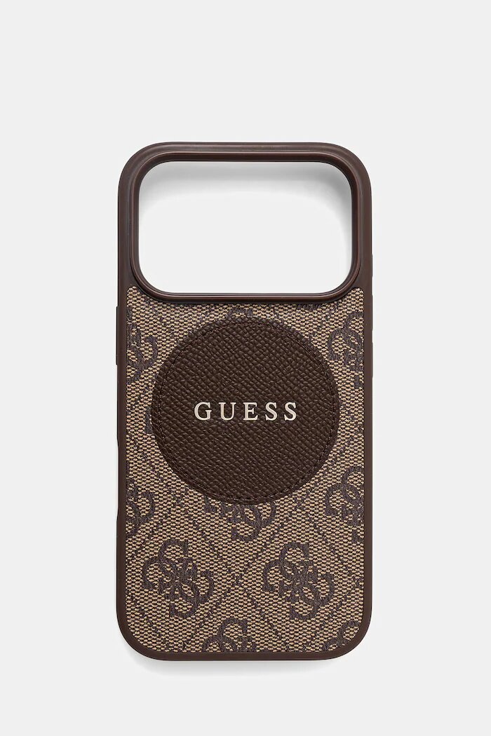 GUESS Кейс за телефон iPhone 17 Pro в кафяво GUHMP17LP4PGRSGW
