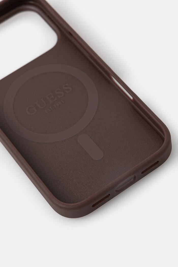 GUESS Кейс за телефон iPhone 17 Pro в кафяво GUHMP17LP4PGRSGW