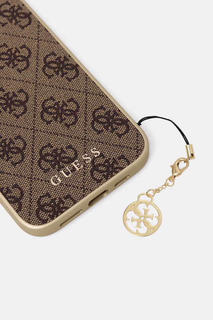 GUESS кейс за телефон от имитация на кожа iPhone 16 Plus кафяв GUHCP16MGF4GBR