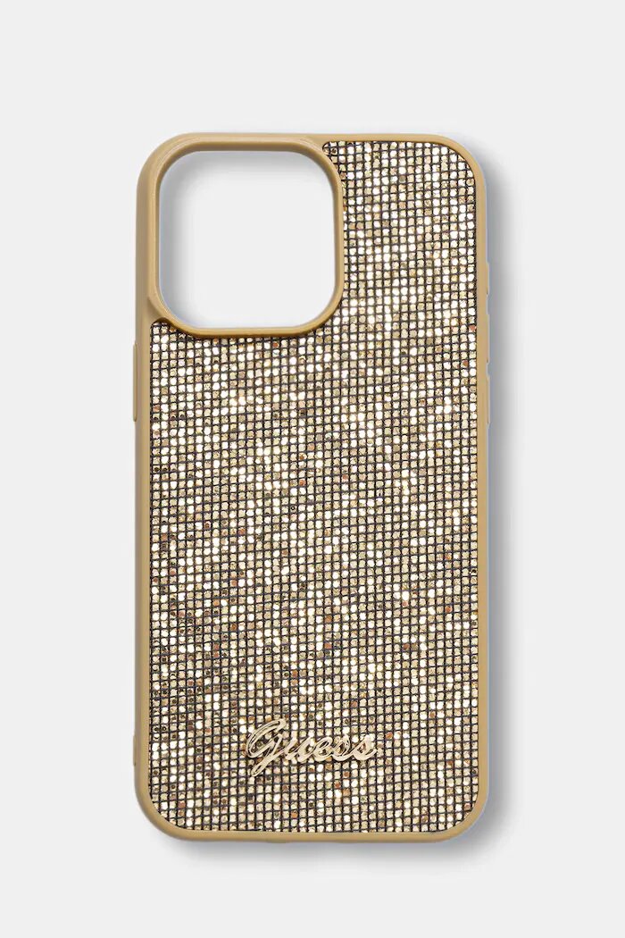 GUESS кейс за телефон Phone 15 Pro Max златен GUHCP15XPMSDGSD
