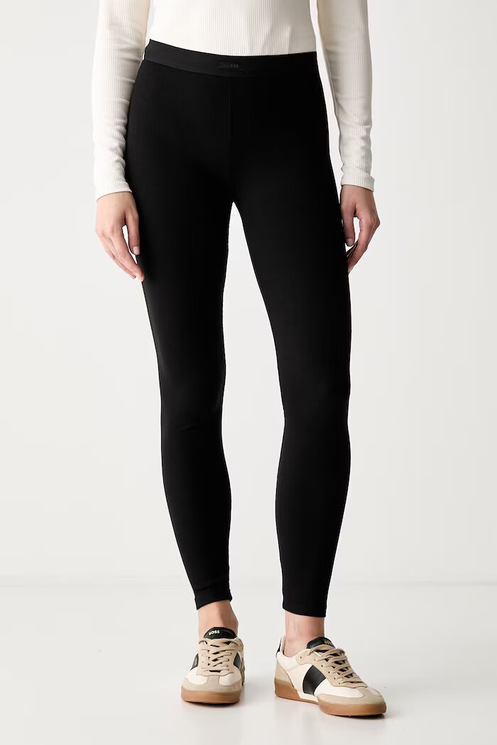 GUESS клин дамски с модал BLOSSOM черен с висока талия V6YB23 K4666
