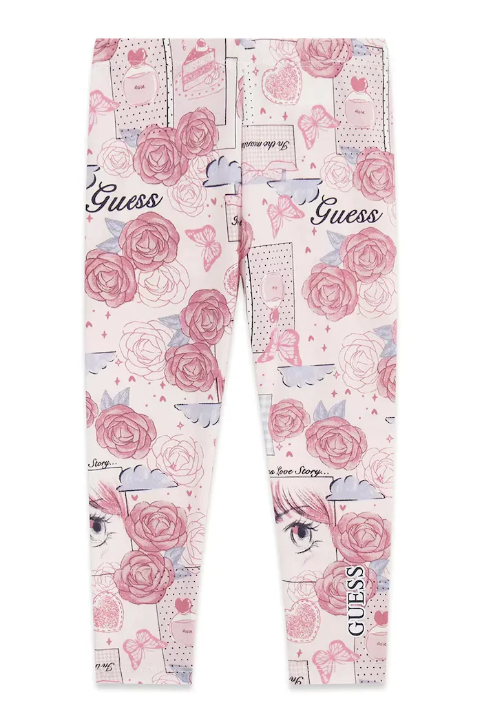 GUESS клин за деца с памук розов със стандартна талия K6YB07 K3846
