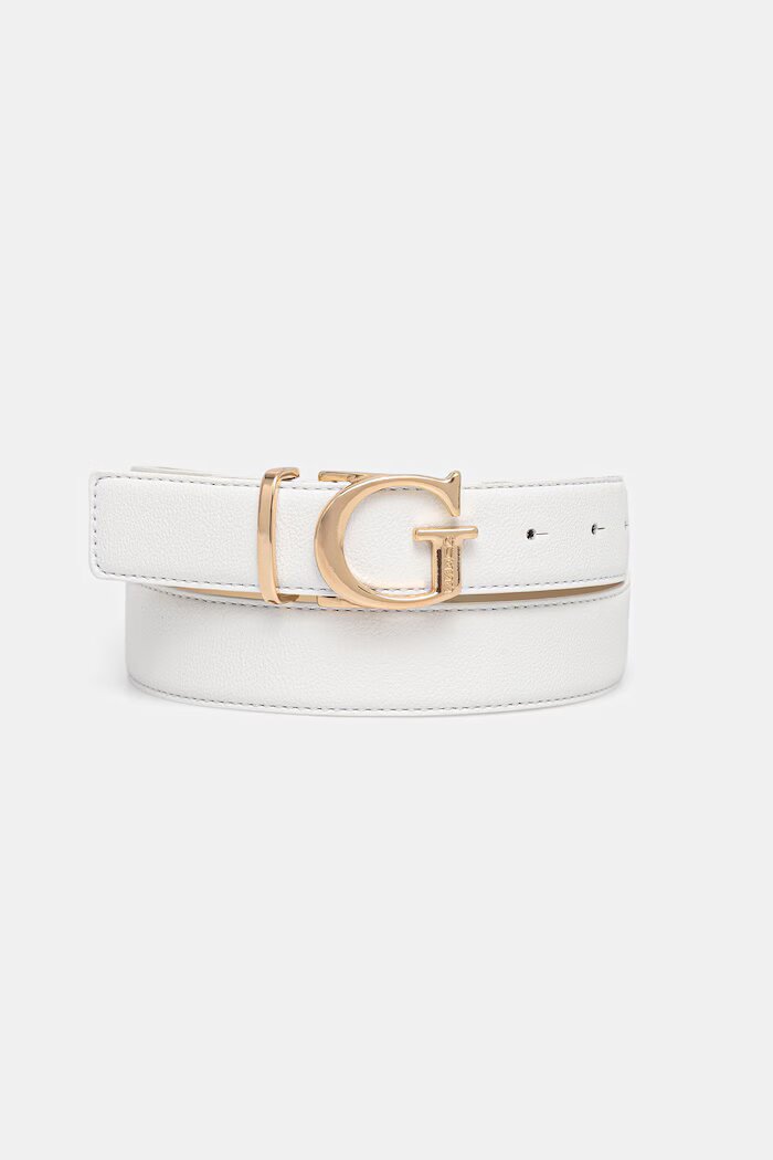 GUESS колан дамски от имитация на кожа BIANCA бял BW9362 P6230