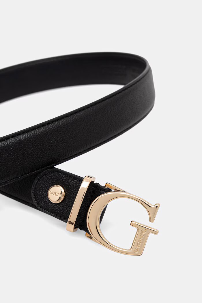 GUESS колан дамски от имитация на кожа BIANCA черен BW9362 P6230