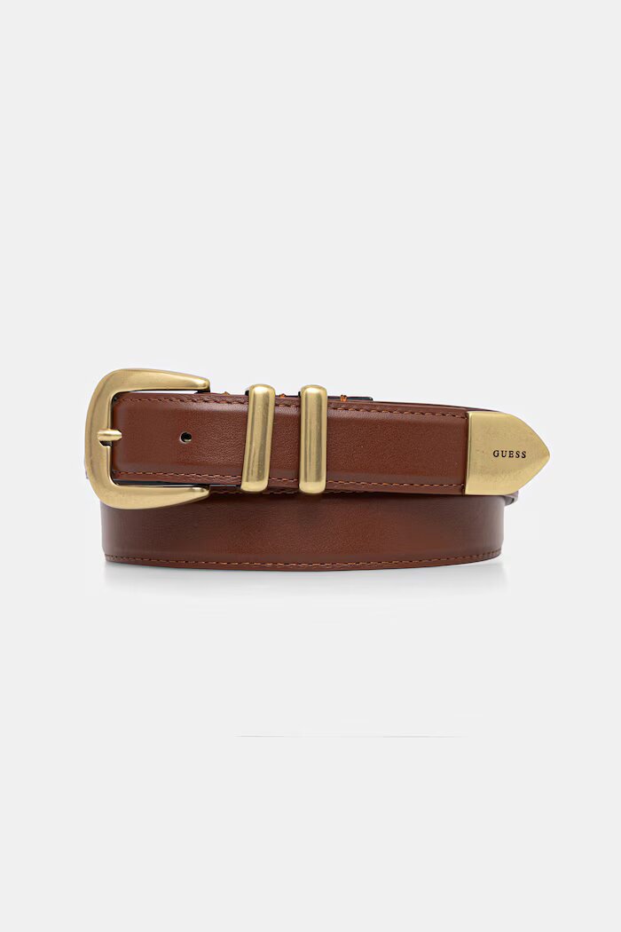 GUESS колан дамски от кожа кафяв BW9282 P5430