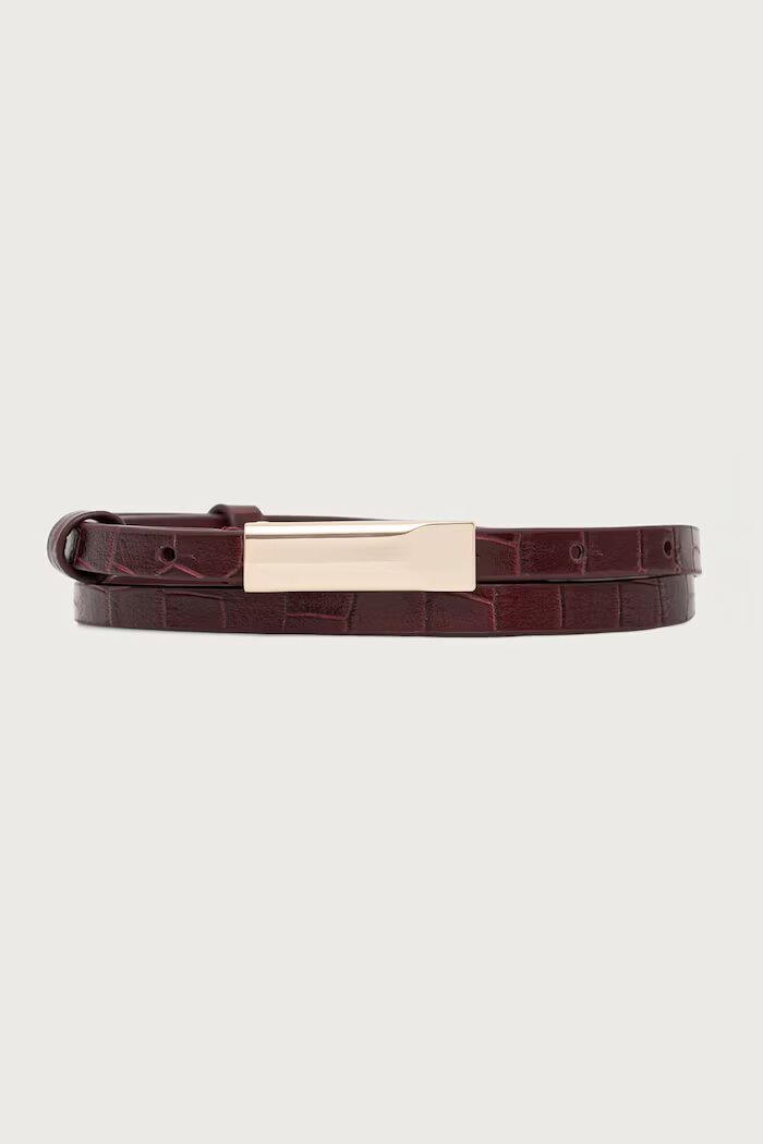 GUESS колан дамски от кожа x LEONIE HANNE бордо BW9511 P6412