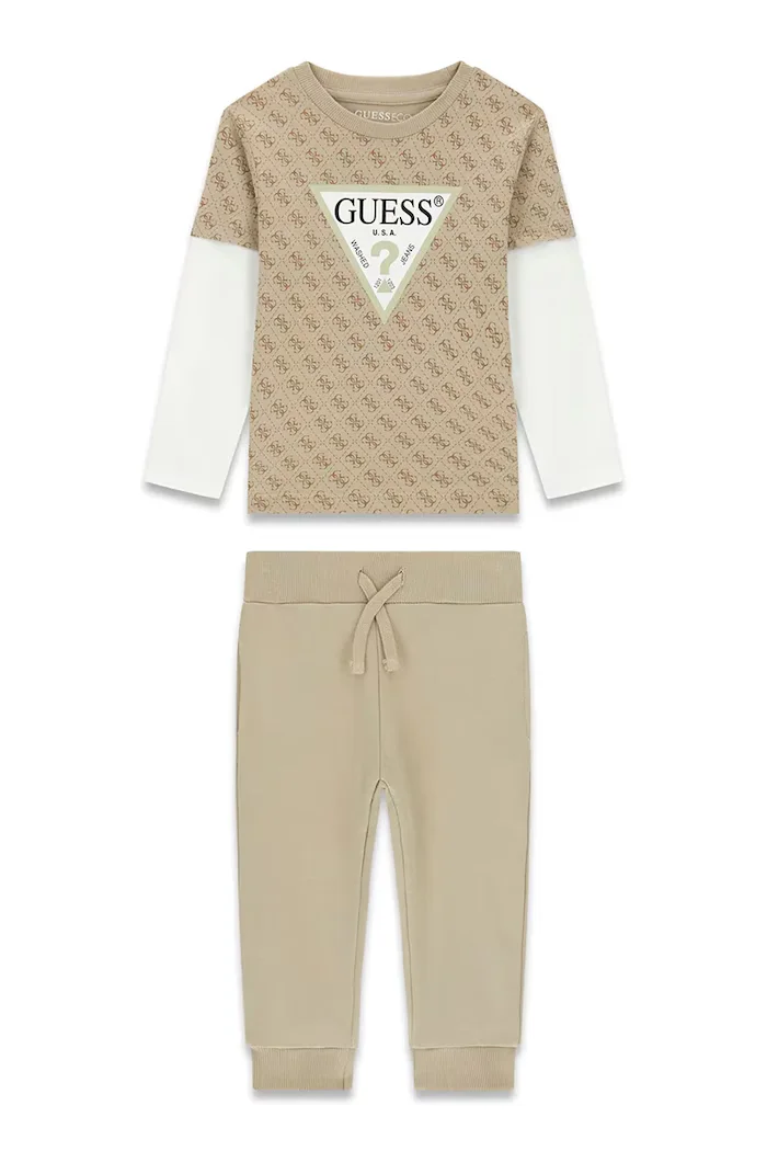 GUESS комплект за деца от памук бежов N6YG02 K4077