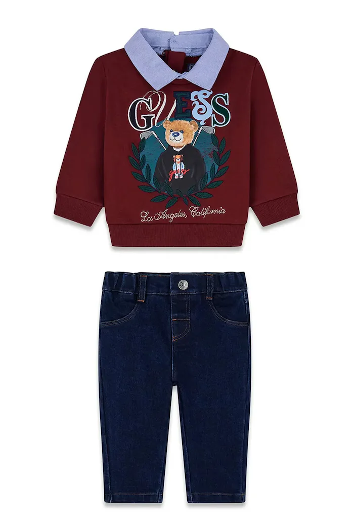 GUESS комплект за деца от памук бордо I6YG17 K5171