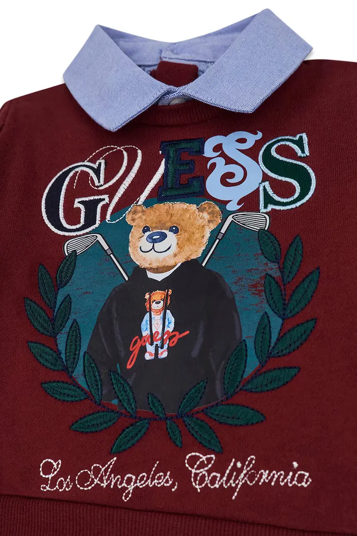 GUESS комплект за деца от памук бордо I6YG17 K5171