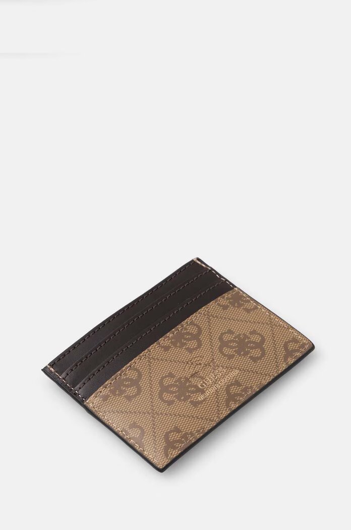 GUESS Кожен калъф за карти MITO в бежово SMVELE LEA25