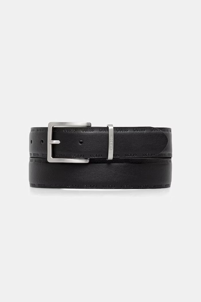 GUESS Кожен колан мъжки в черно BM7867 P6135