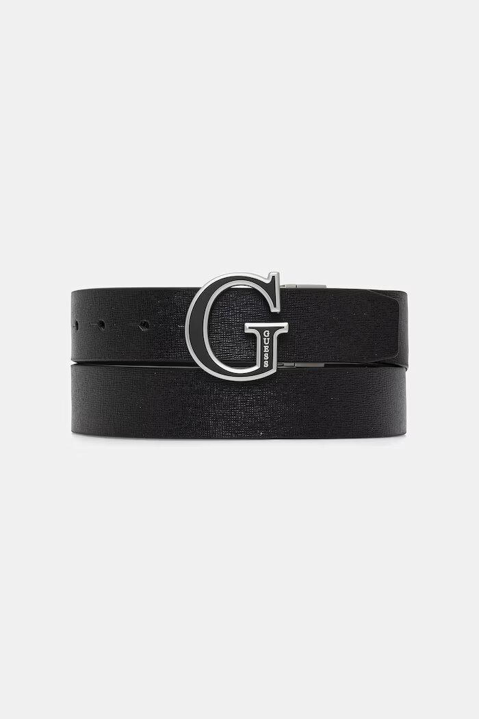 GUESS Кожен колан мъжки в черно BM7869 P6135