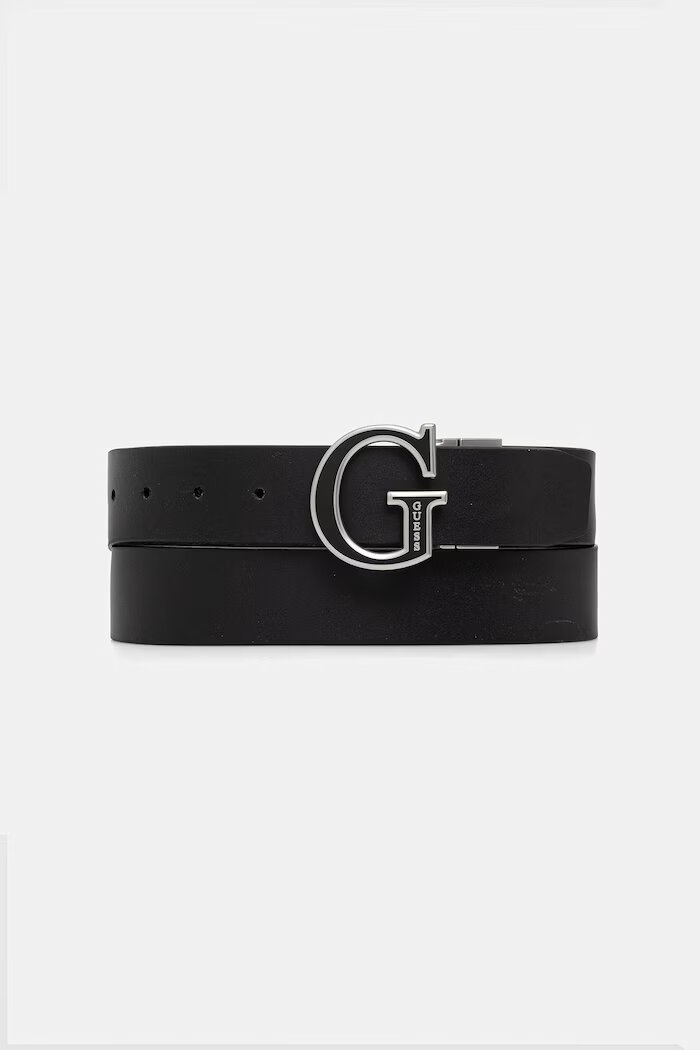 GUESS Кожен колан мъжки в черно BM7869 P6135