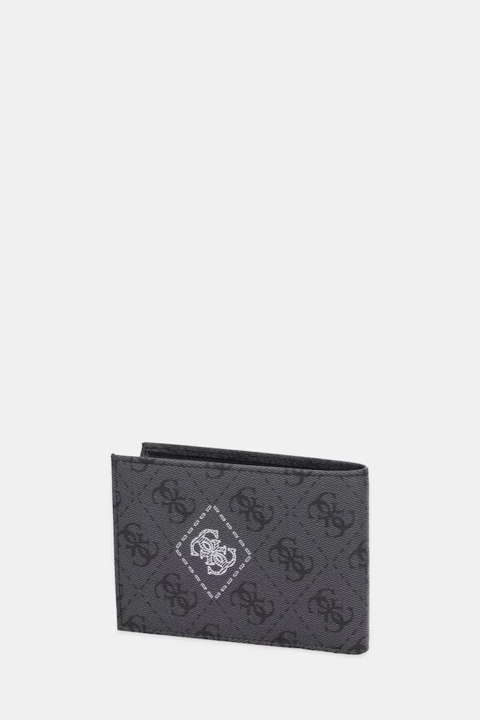 GUESS Кожен портфейл MILANO мъжки в черно SMMACT LEA27