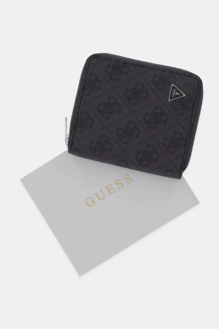 GUESS Кожен портфейл MILANO мъжки в черно SMMALO LEA02