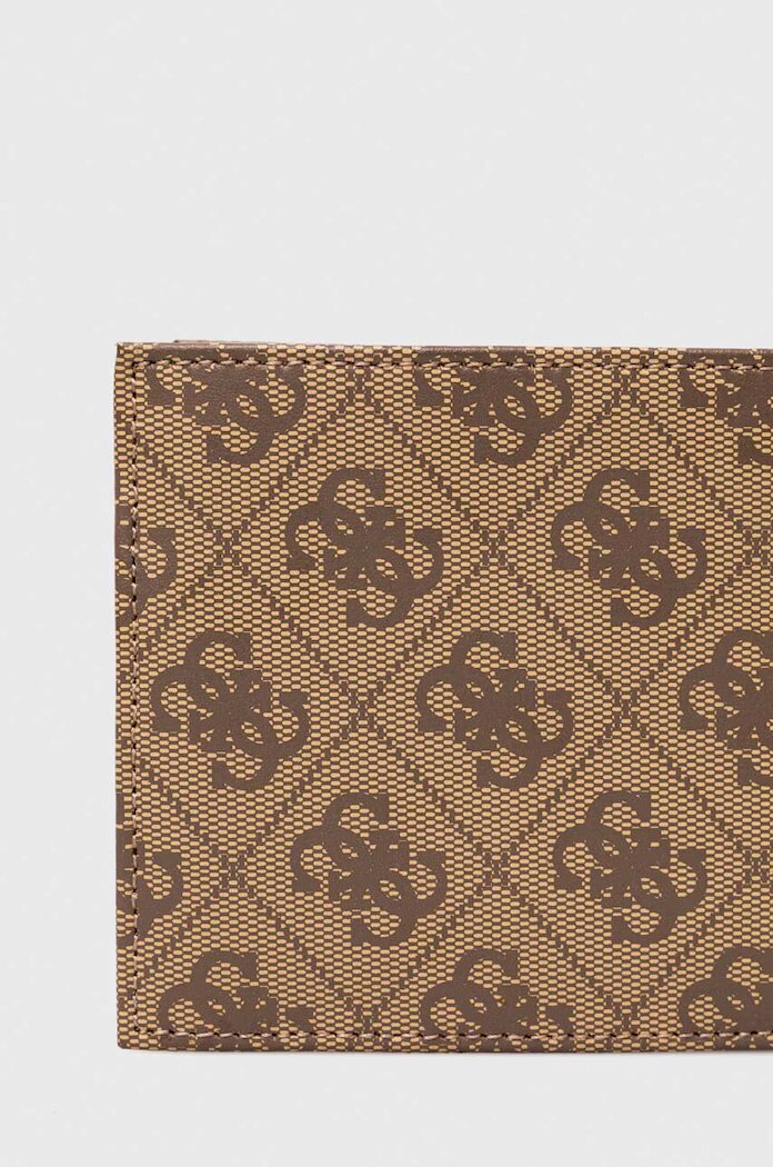 GUESS Кожен портфейл VEZZOLA мъжки в бежово SMVELE LEA20