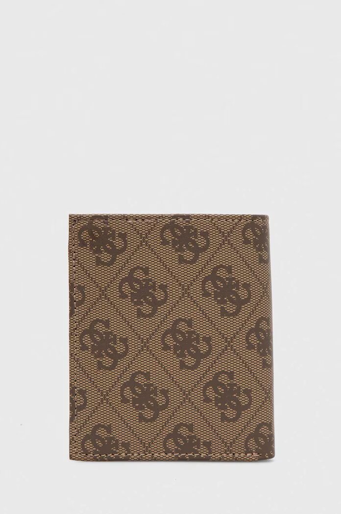GUESS Кожен портфейл VEZZOLA мъжки в бежово SMVELE LEA22