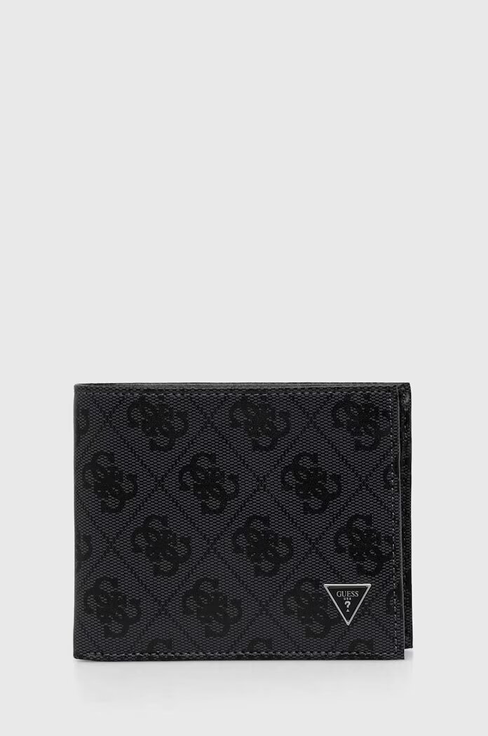 GUESS Кожен портфейл VEZZOLA мъжки в черно SMVELE LEA20