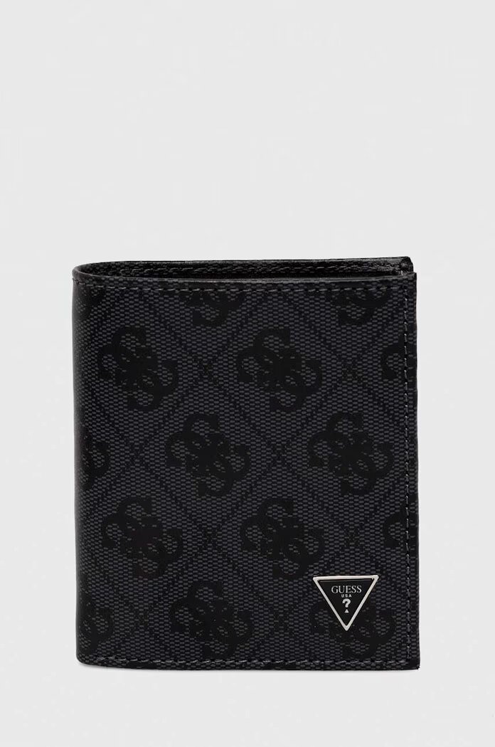 GUESS Кожен портфейл VEZZOLA мъжки в черно SMVELE LEA22