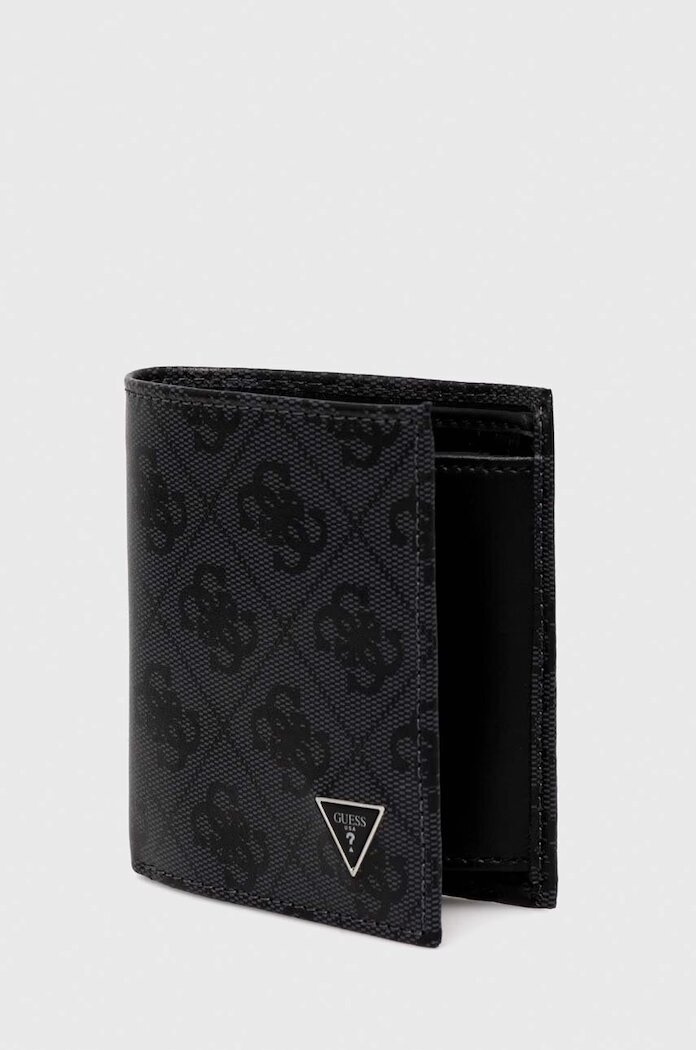 GUESS Кожен портфейл VEZZOLA мъжки в черно SMVELE LEA22