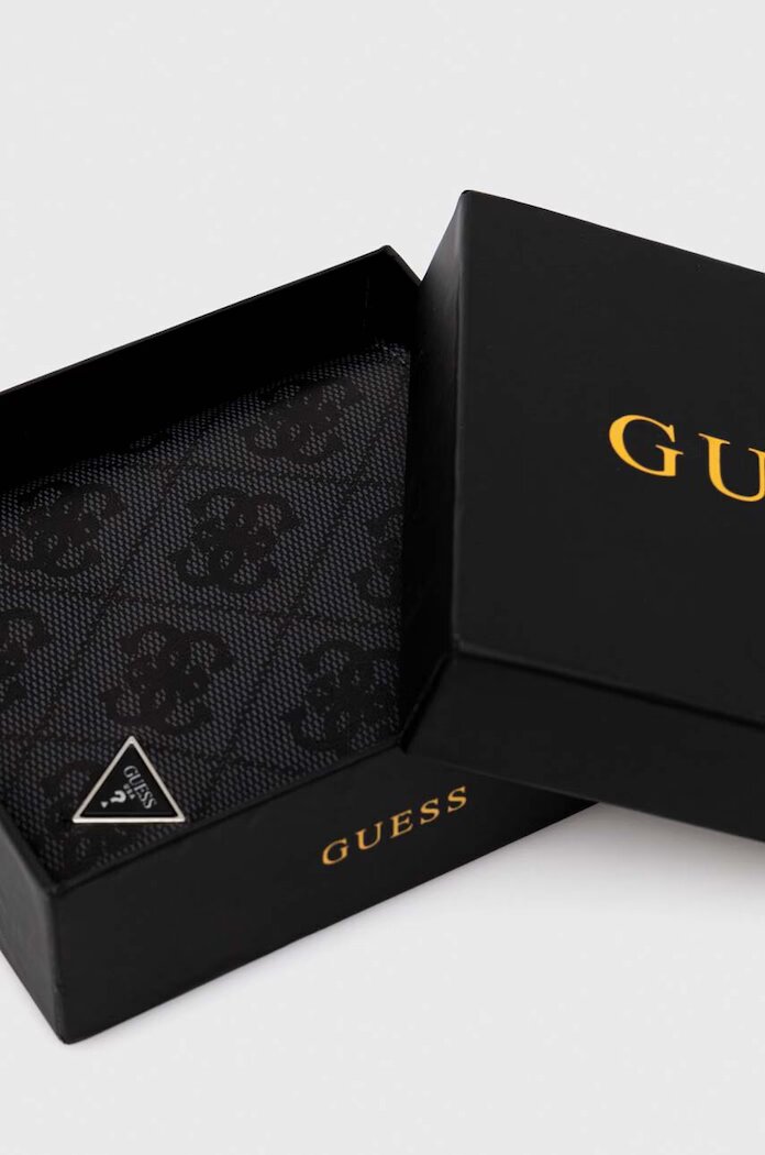 GUESS Кожен портфейл VEZZOLA мъжки в черно SMVELE LEA22