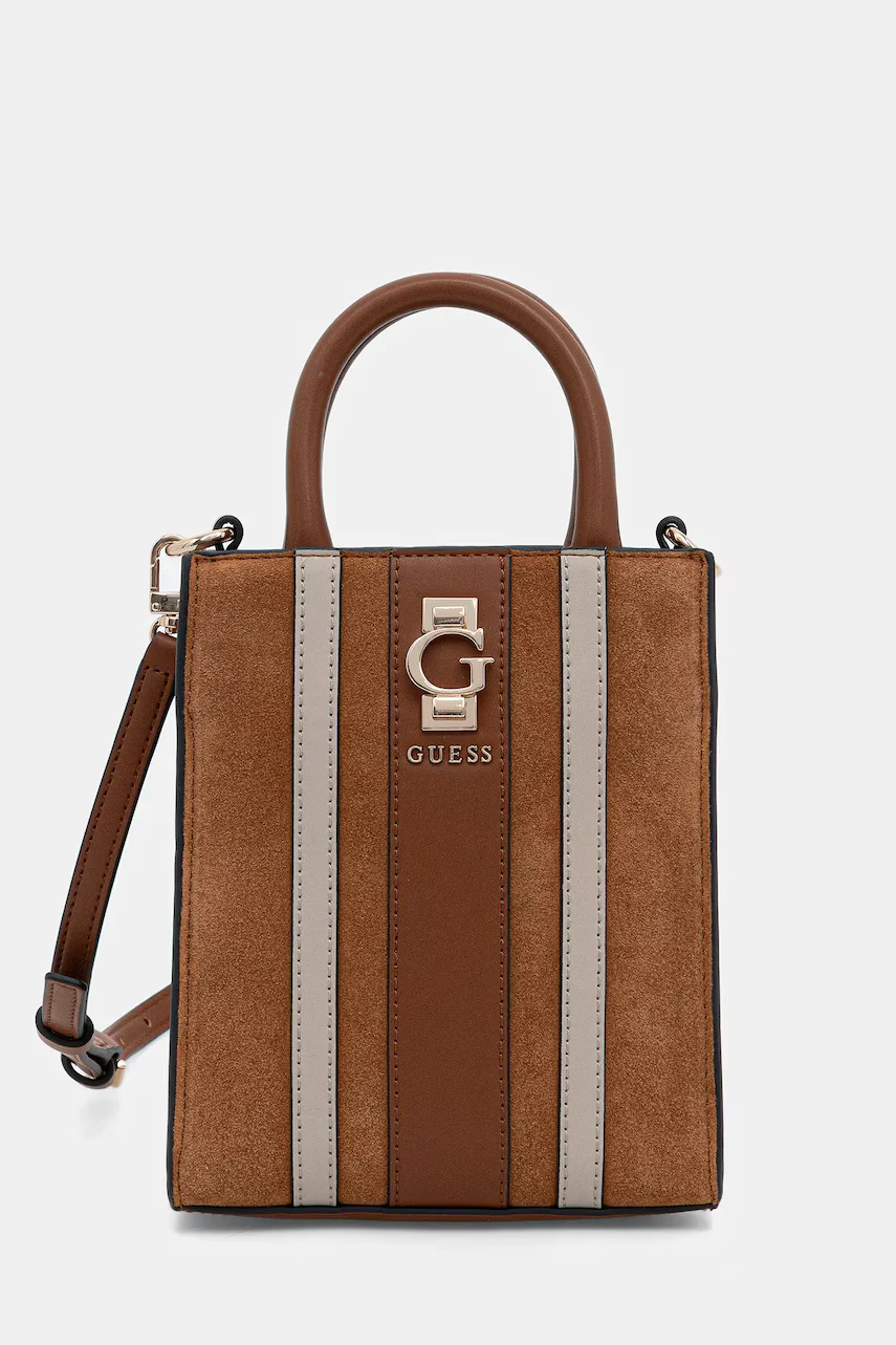GUESS Кожена чанта ERENIA