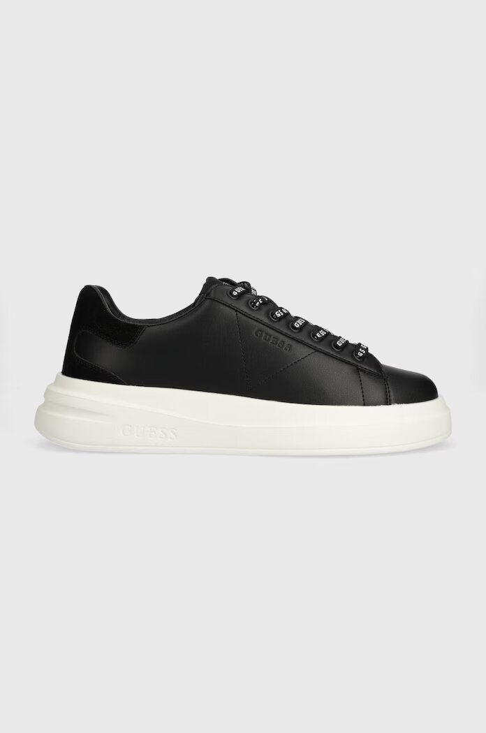 GUESS Кожени маратонки ELBA в черно FMPVIB SUE12