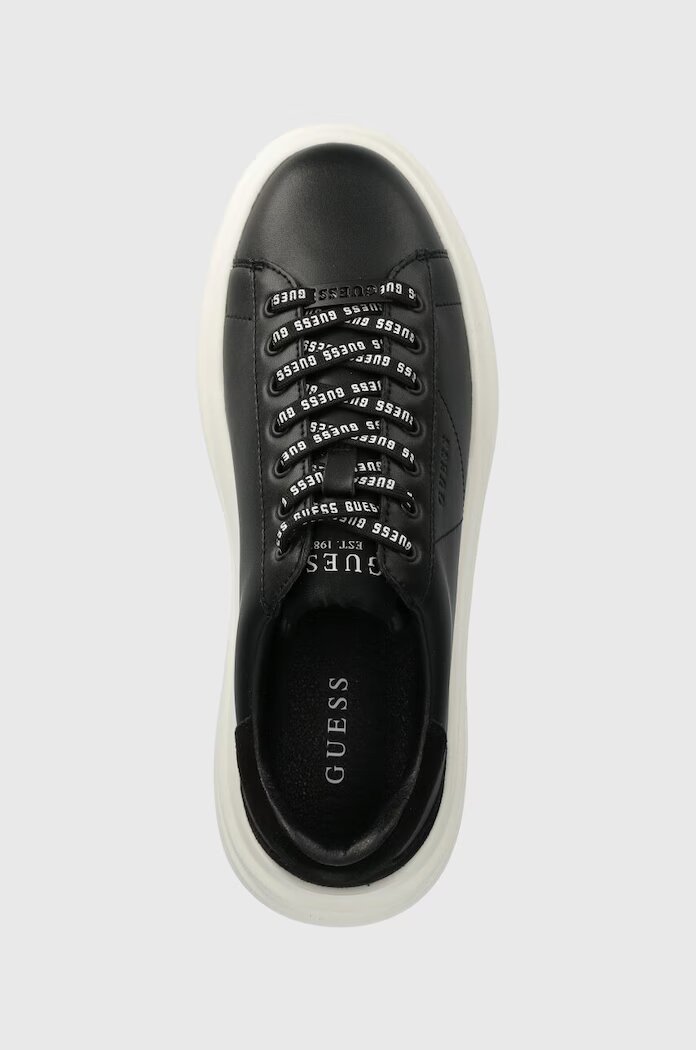 GUESS Кожени маратонки ELBA в черно FMPVIB SUE12