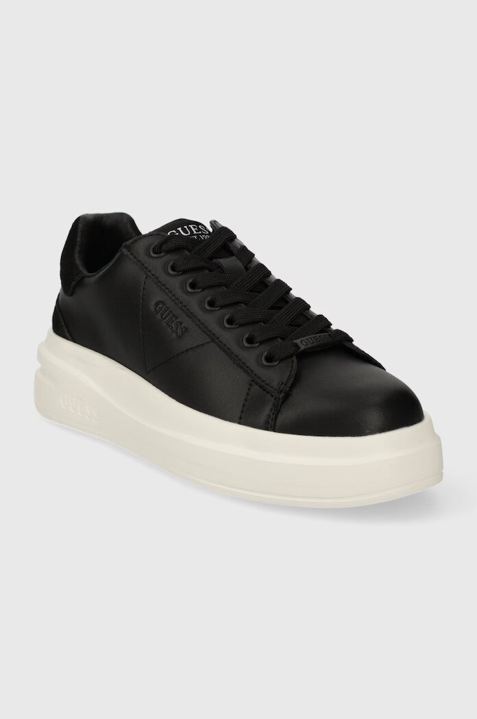 GUESS Кожени маратонки ELBINA в черно FLPVIB SUE12 FLJELB LEA12