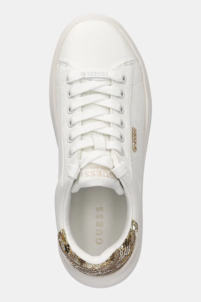 GUESS Кожени маратонки ELBINA10 в бяло FLFE10 ELE12