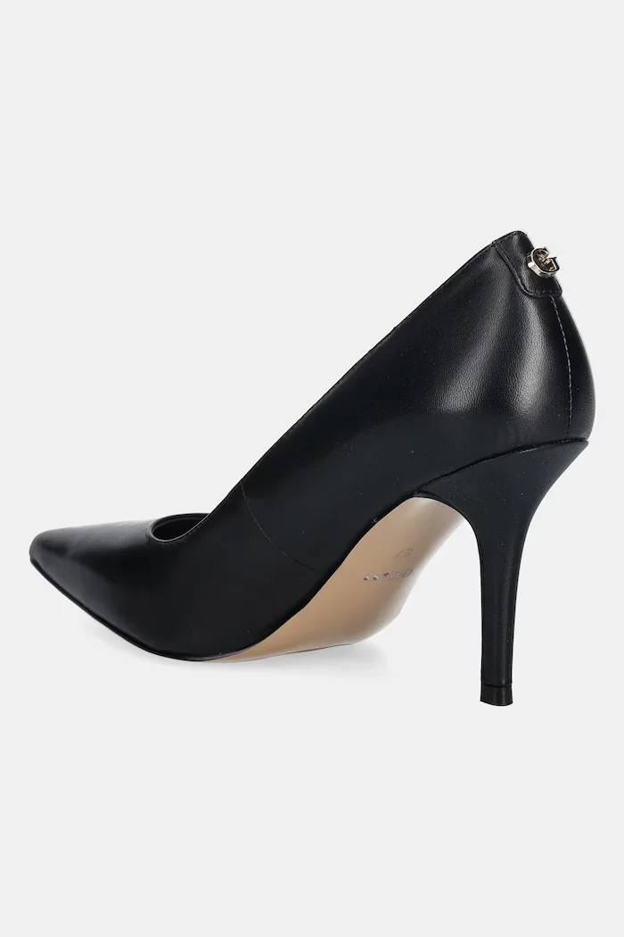 GUESS Кожени обувки с тънък ток PRINDY в черно FLFPRN LEA08