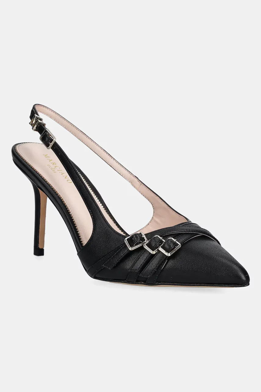 GUESS Кожени обувки с тънък ток SLING BACK BUCKLE S