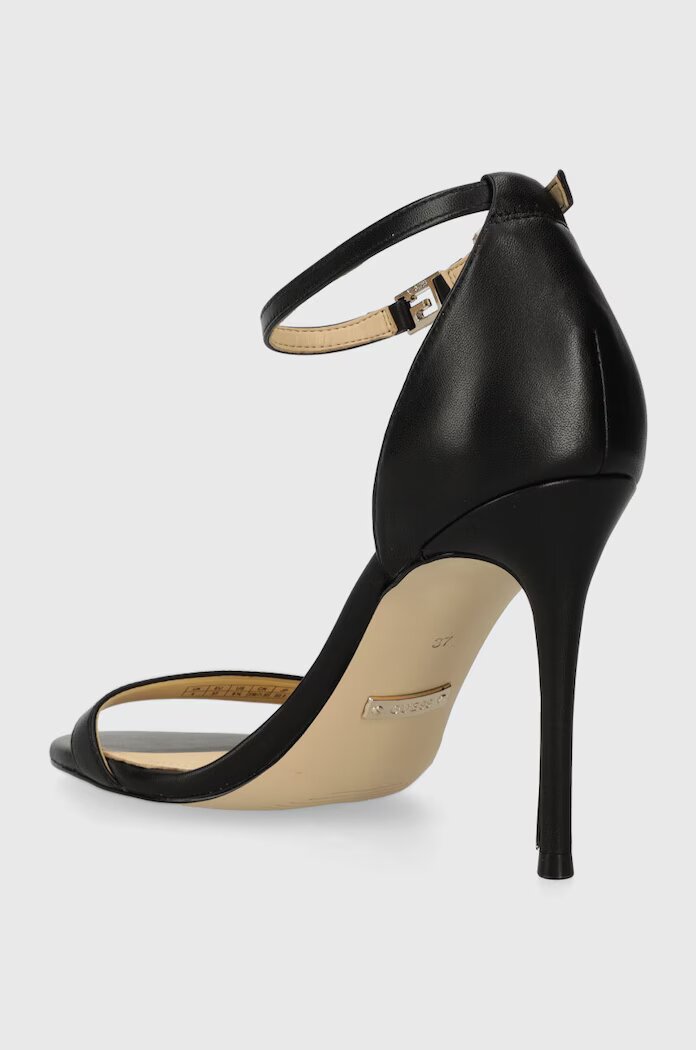 GUESS Кожени сандали KABAIL3 в черно FL8KIL LEA03