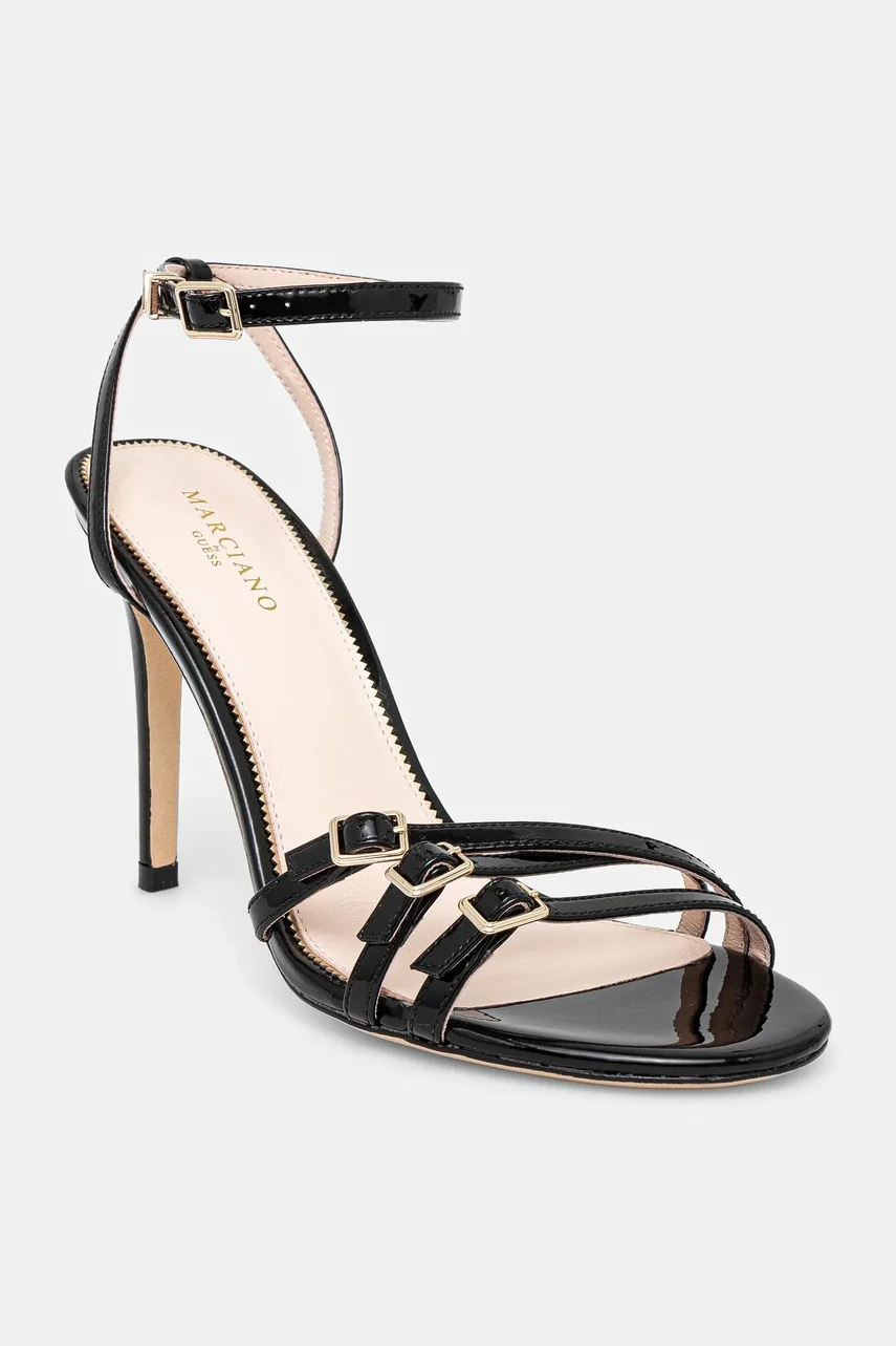GUESS Кожени сандали STRAPPY BUCKLE SANDAL