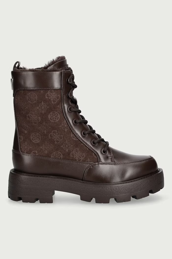 GUESS кубинки с платформа дамски YAROLEN кафяви FLFYEN ELE10