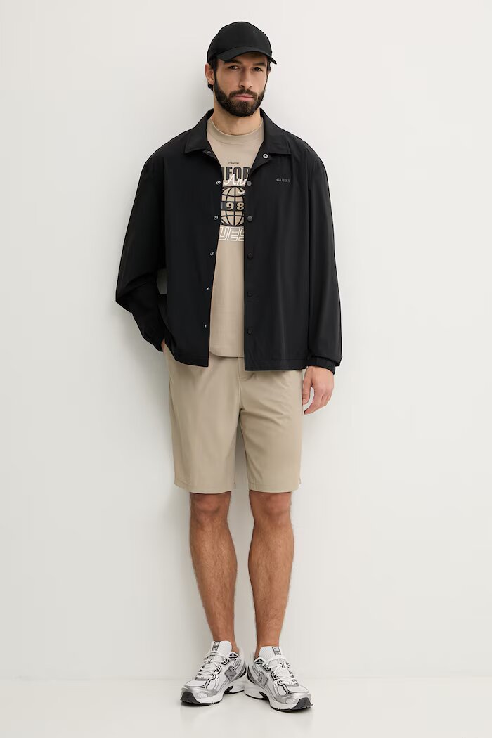 GUESS мъжка тениска от памук IGINIO бежова Z6GI11 K2861