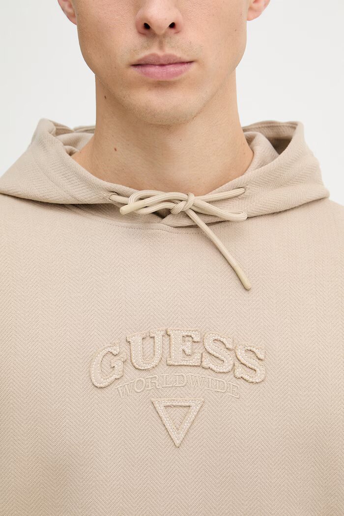 GUESS мъжки памучен суичър бежова M6GQ04 K3009