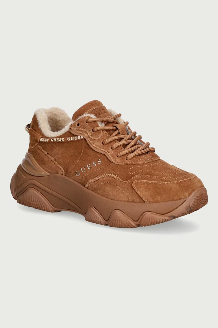 GUESS MICOLA3 маратонки дамски от велур кафяви FLFMI3 SUE12